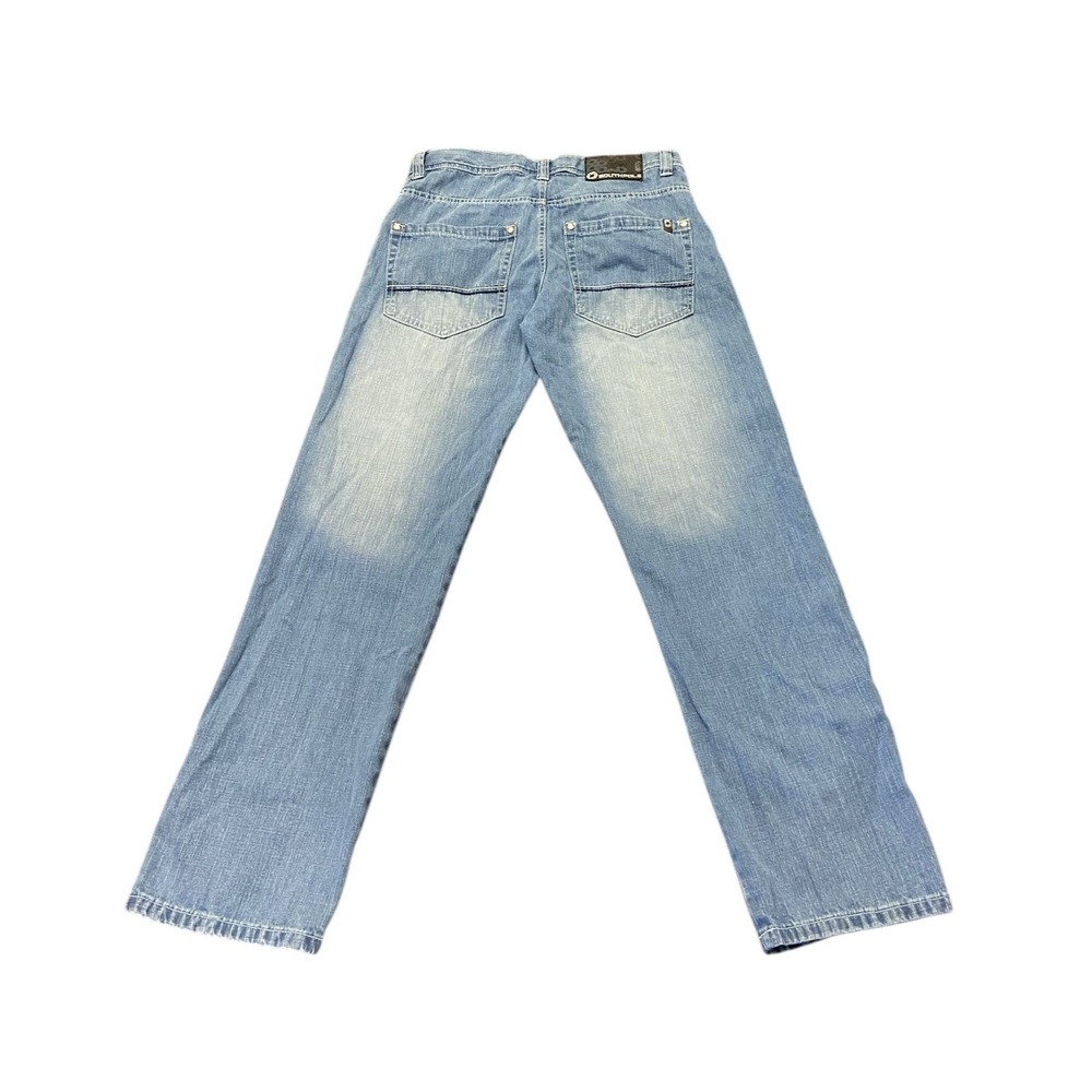 Southpole 4180 Jeans Mens‎ 34x34 Blue Light Wash Baggy Wide Leg Y2K Skate VTG